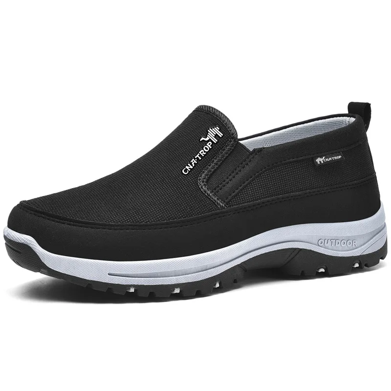Trampki Męskie buty Casual Loafers Antypoślizgowe buty wulkanizowane Miękka podeszwa Jednolity kolor Wygodne buty do sportów wodnych Czarny