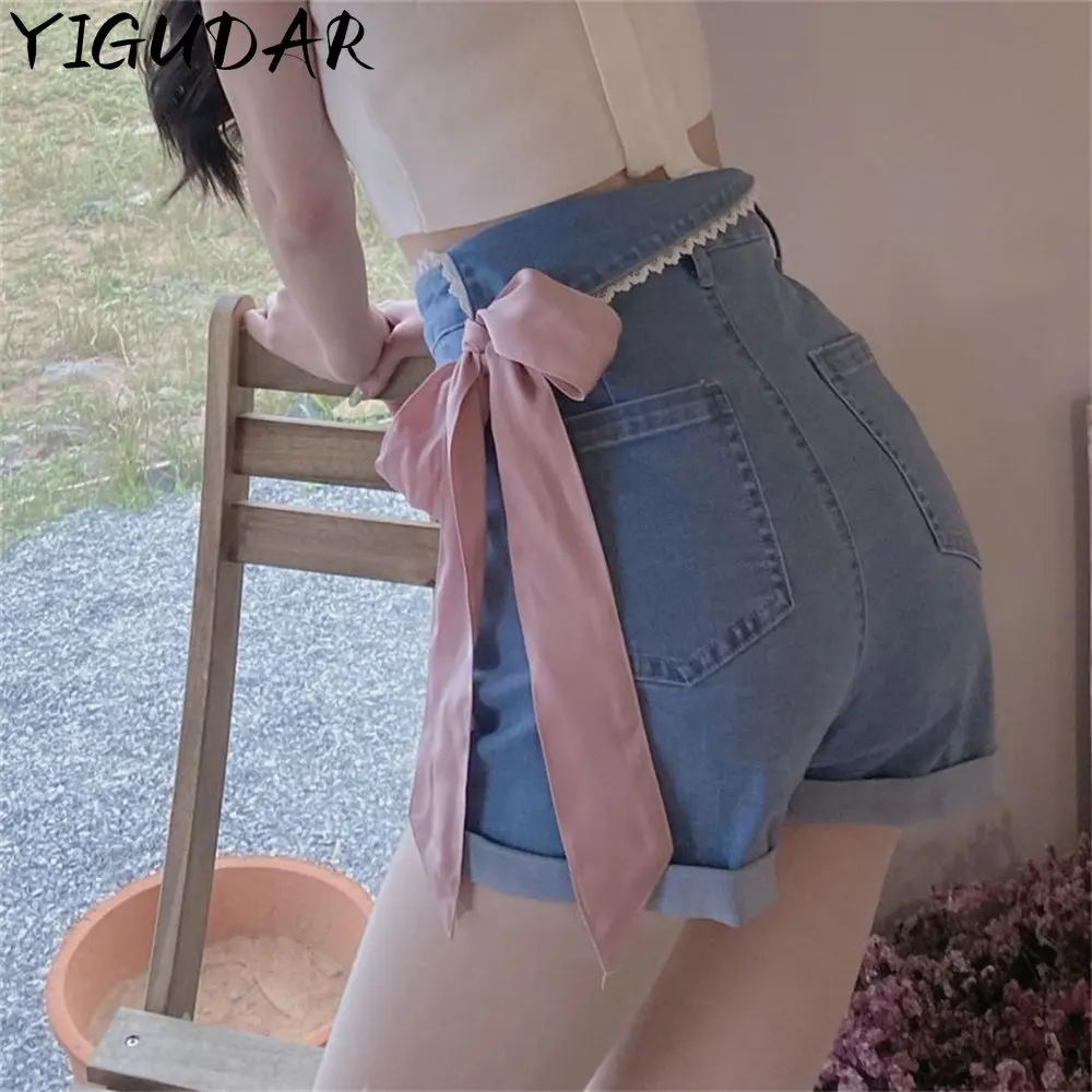 

2023 Summer Jeans Mini High Waist Shorts Women Booty Shorts Kawaii Sexy Denim Shorts Feminino Denim Short Mujer