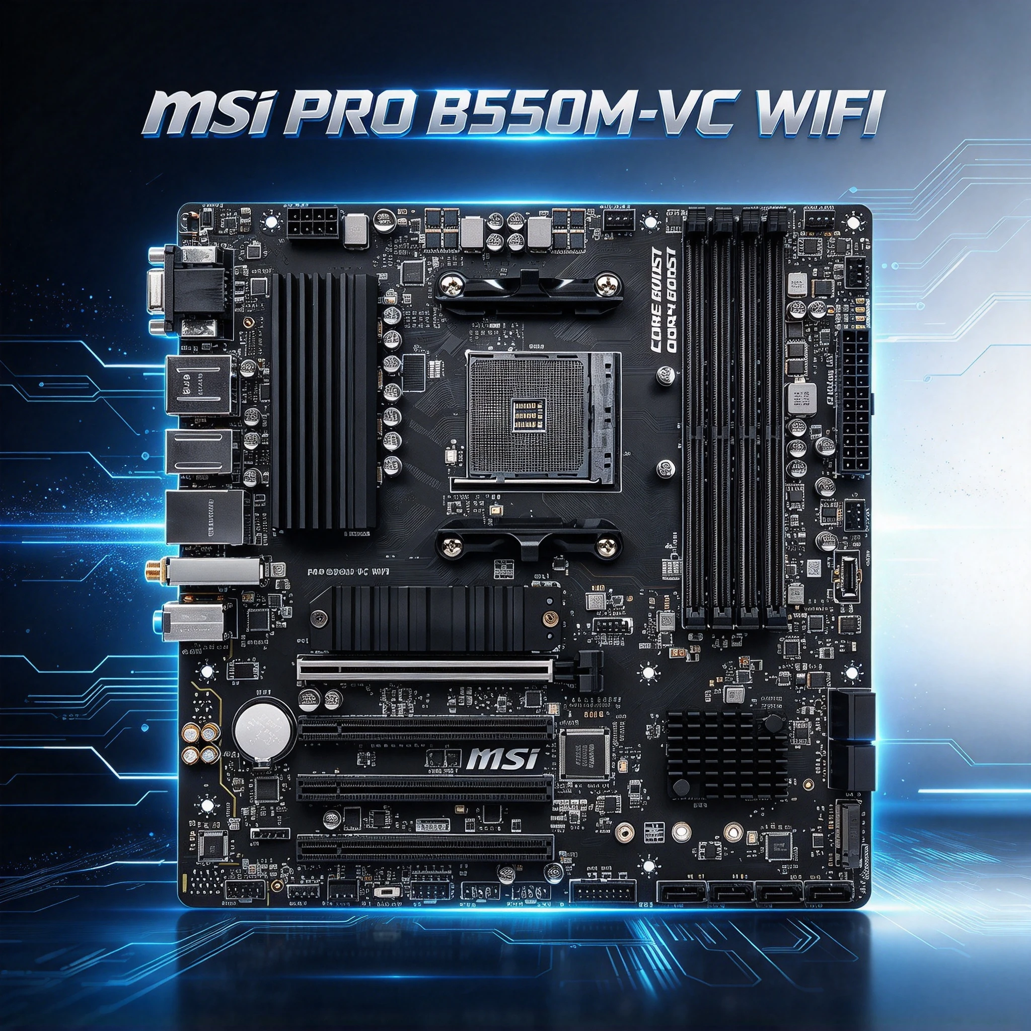  MSI PRO B550M-VC WIFI Motherboard support 5800X 5900X 5700X 5300G 5600G cpu AMD B550 2x M.2 4xDDR4 128GB Socket AM4 Micro-ATX