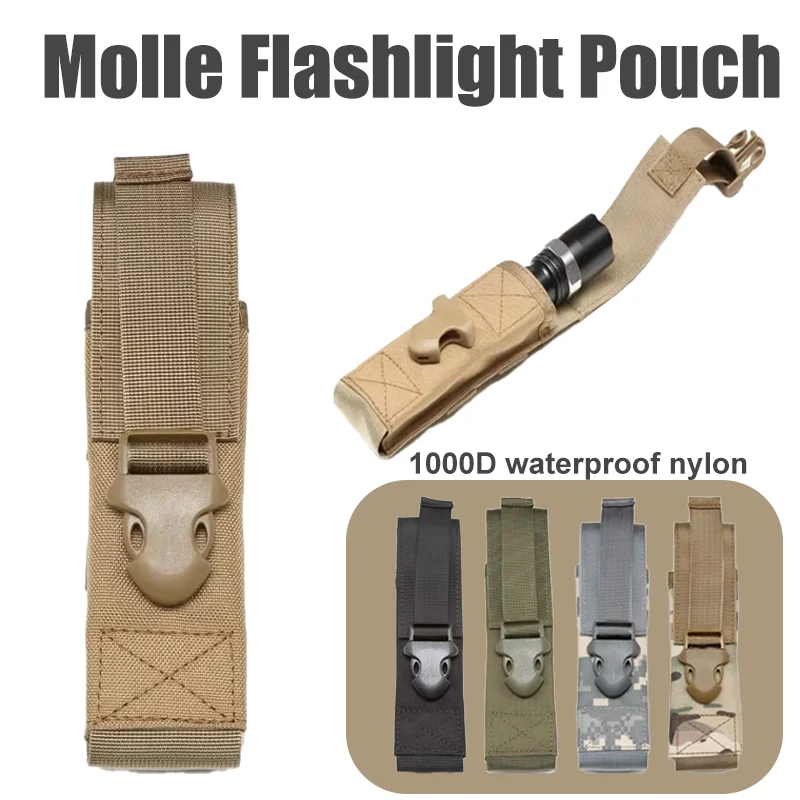 

Чехол для фонарика, держатель для фонаря, охотничий инструмент, кобура Molle, поясная сумка, EDC инструмент, чехол для походов и кемпинга, аксессуары для рюкзака