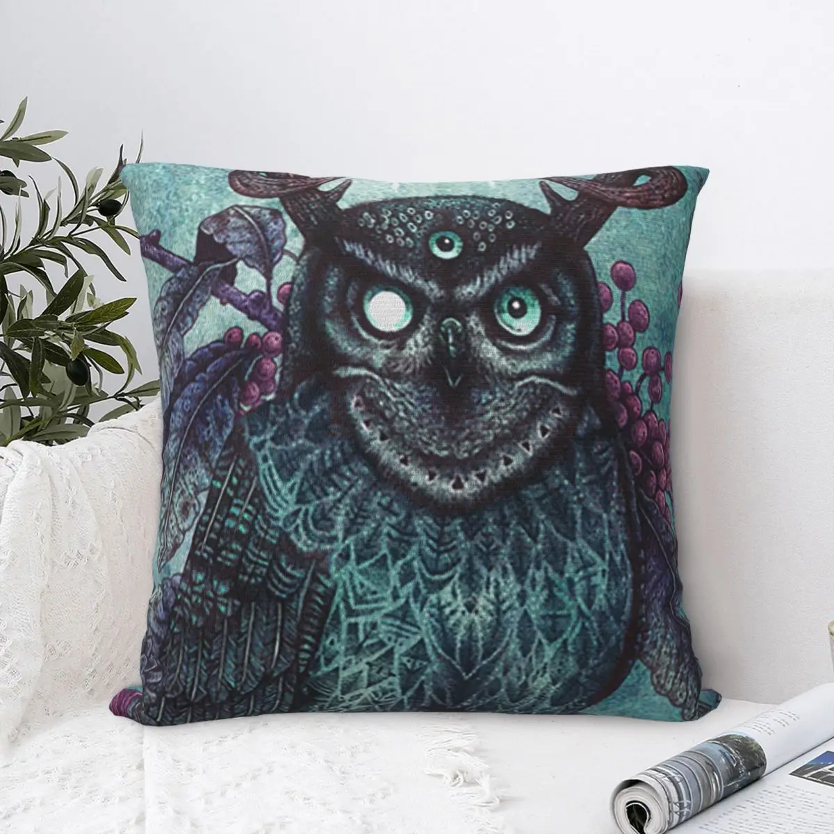 

Steampunk Hummingbird Night Princess Lion Owl Pillowcase Cushion Comfort Throw Pillow Sofa Cushions Used for Home Living Room