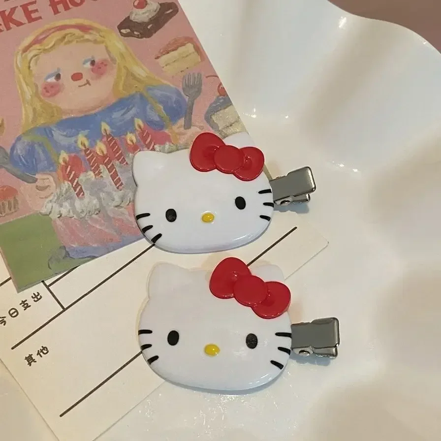 Sanrio Hello Kitty Grampo de Cabelo para Meninas, Acessório Anime, De Alta Aparência, Elegante, Bonito Dos Desenhos Animados, Headband, Gravata De Cabelo, Presente De Férias