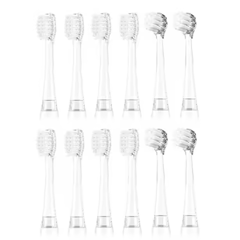 12PCS For Seago Children Sonic Electric Toothbrush Battery Power Waterproof IPX7 Replaceable Dupont Brush Head