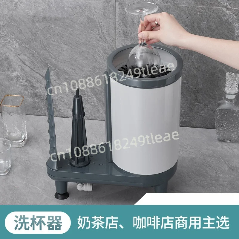 Coffee shop  washer brush machine bar bar sink press type rinse cup set commercial beer cup cleaning machine
