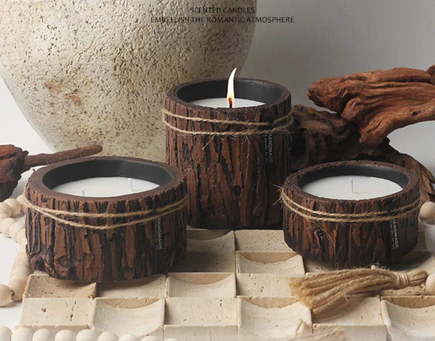 

VM1QI6UW04 Ретро антикварная простая керамическая домашняя ароматическая свеча чашка свеча