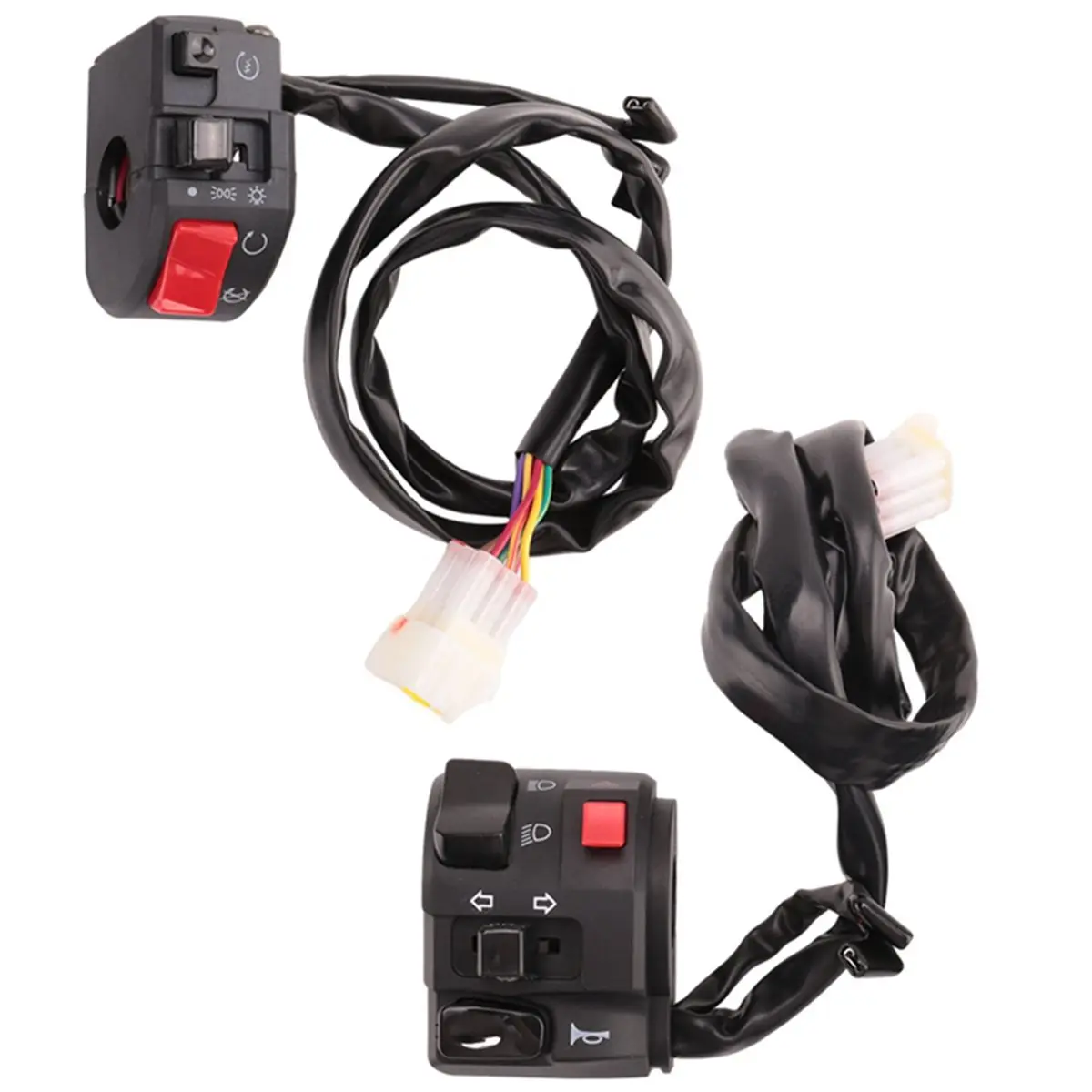 Affidabile-20 pezzi 7/8 pollici 22mm ATV moto manubrio interruttori di controllo sinistra destra per pulsante clacson indicatore di direzione fendinebbia