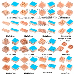 5 pz rame puro dissipatore di calore dissipatore di calore radiatore di raffreddamento per Raspberry / Banana Pi elettronico stampante 3D CHIP IC MOS con Pad termico