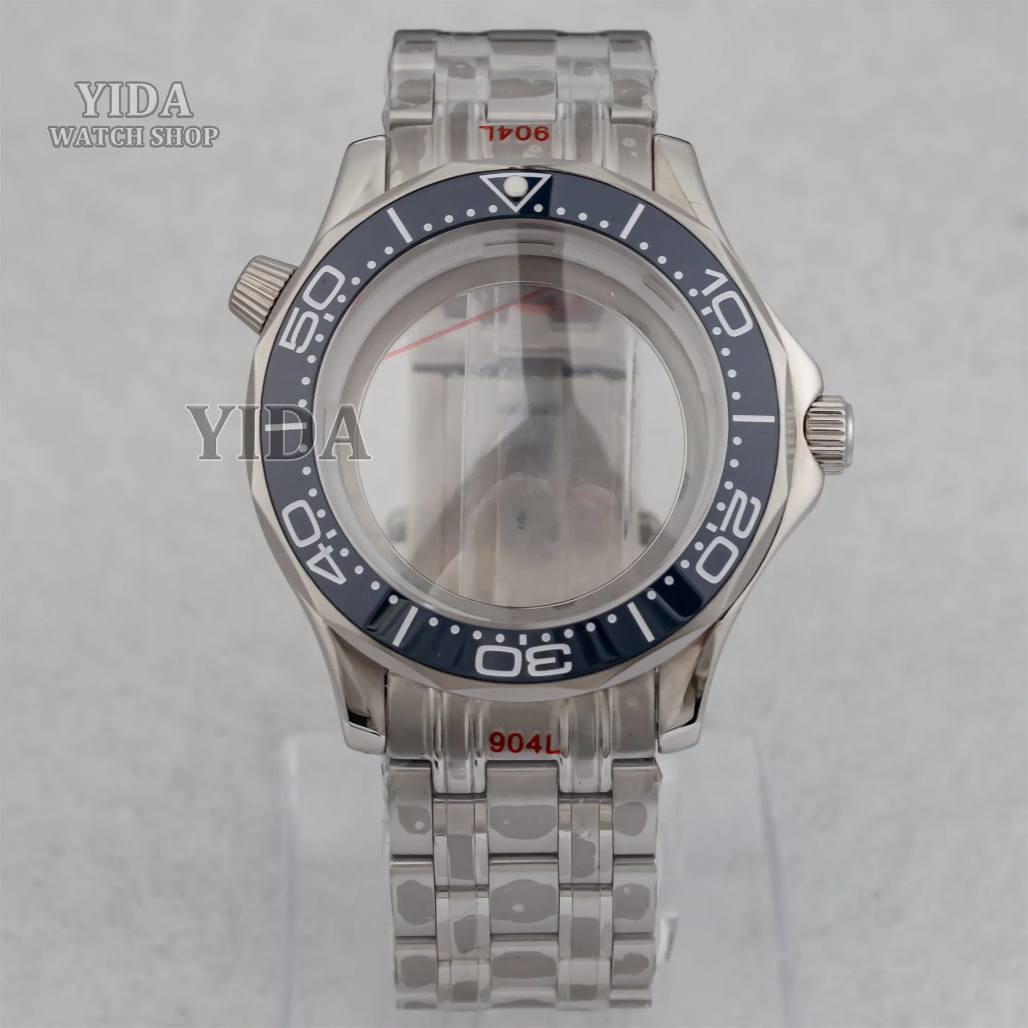 

NH35 Case for Seamaster 300 Case 10ATM Waterproof Sapphire Glass Stainless Steel Band fit NH35 NH36 Movement 31mm Dial Mod Case