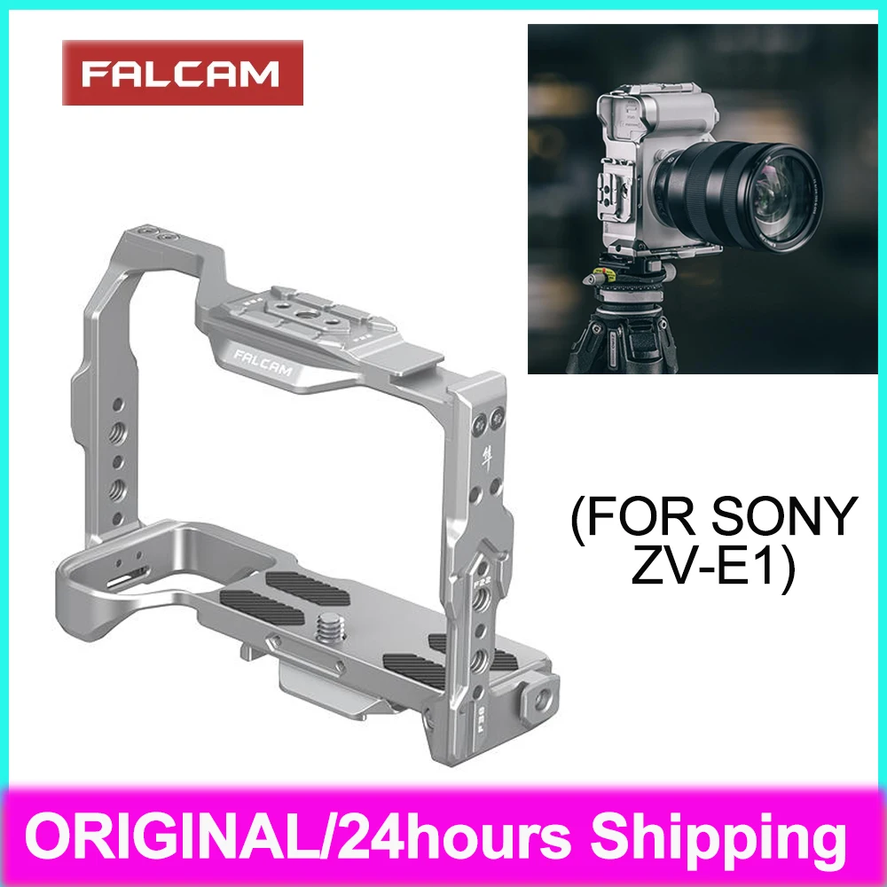 FALCAM F22&F38&F50 Quick Release Cage FOR SONY ZV-E1 Switch Between Horizontal and Vertical Aluminium Alloy Camera Cage C00B350