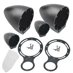 Universal Car 3.5 inch Speaker Modified Three-Way Tweeter Bracket Base Shell Box Kit Nylon Plastic Black