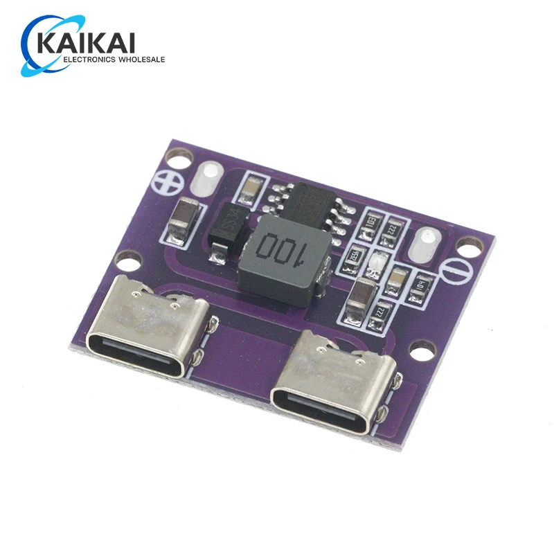 DC-DC 6V-36V to 5V 3A Step Down Module Buck Converter Dual Type-C USB Output With Working Indicator