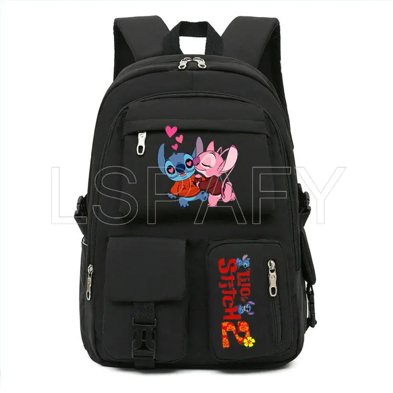 Lilo And Stitch Backpack for Girls Boys Cartoon Funny Travel Rucksack Backpacks for Teenagers Boys Gilrs School bag Adults