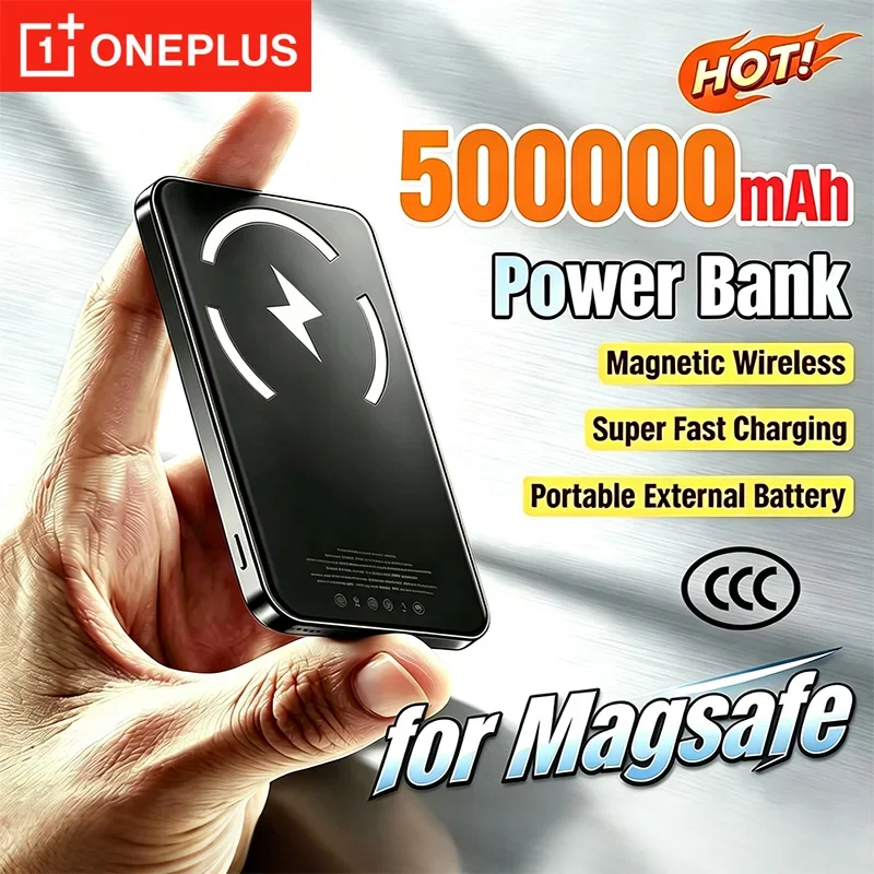 OnePlus Wireless Magnetic Power Bank 50000mAh Fast Charging for Magsafe Slim External Battery Emergency Power For iPhone Samsung