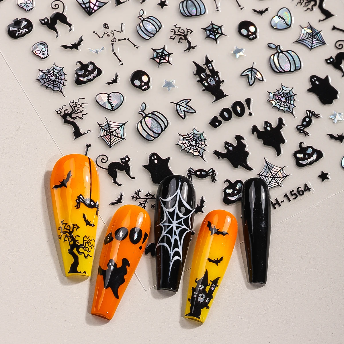 3 قطعة هالوين مسمار الفن ملصقات ثلاثية الأبعاد الهيكل العظمي العنكبوت شبح ارتفع ذاتية اللصق مسمار ملصق مانيكير لتقوم بها بنفسك مسمار الديكور ملصق مائي