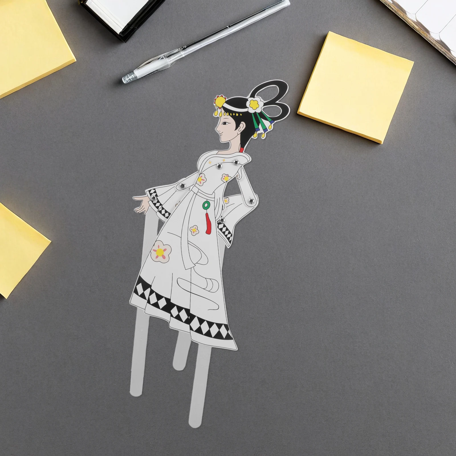 مجموعة أدوات يدوية لدمية الظل مكونة من 4 قطع ذات طابع صيني تقليدي يمكنك صنعها بنفسك لتزيين جدران التفاعل العائلي للأطفال