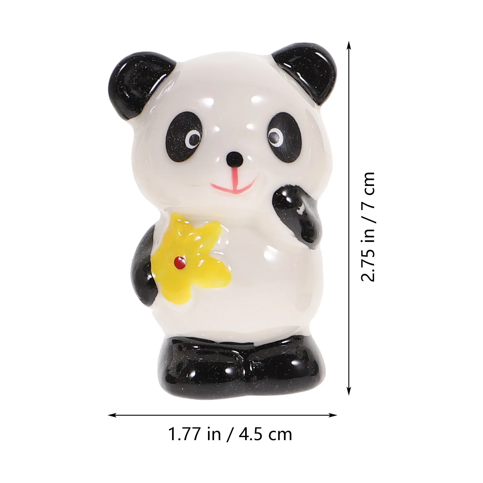 

10Pcs Panda Ornament Cartoon Ceramic Craft Miniature Decor for Desktop Garden Party Decoration Panda Ornament Desktop Adorn
