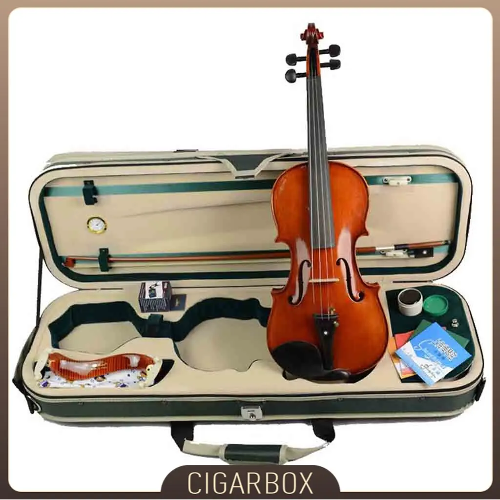 

Full Size Concert Handmade Violin High Level Violino 4/4 Fiddle Maple Flamed Solid Violin Fiddle W/Case Bow Strings Whole SET