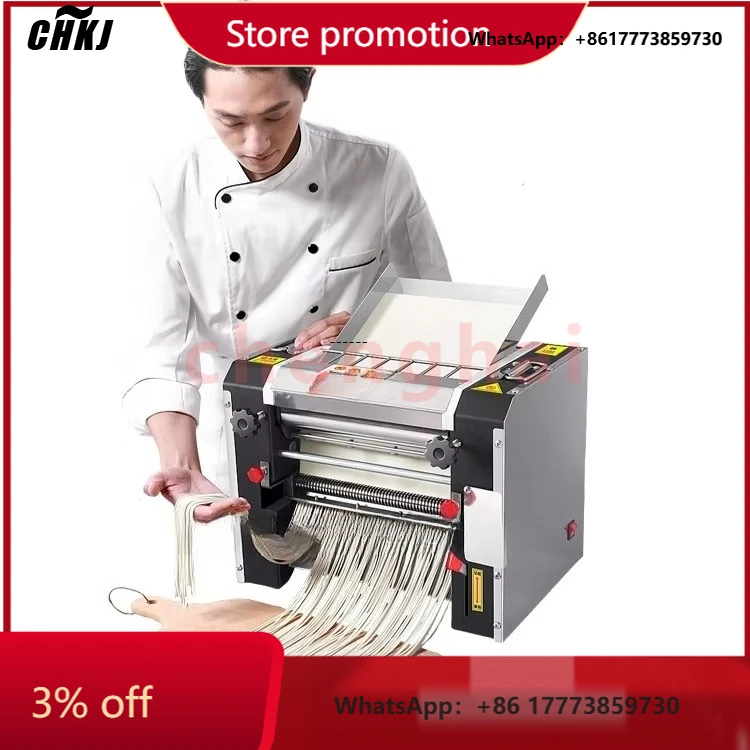 CHKJ-2025NEWHigh-Power 2200 W Commerciële Desktop Noodle Persmachine Model 300 Deeg Kneden Cutter Pasta Ramen Making Machine