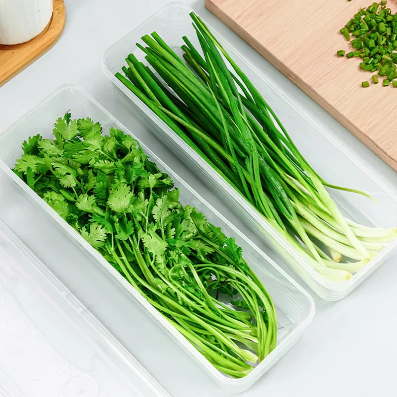Fresh Box Refrigerator Storage Boxes Scallions Food Container, fresh-keeping Food Boxes,Transparent Sealed Storage Box - Image 4