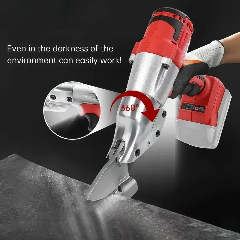 Electric Iron Metal Shear 400W Brushless Tin snips 2 Variable Speed with LED Light 18v Power Tools For Milwaukee battery