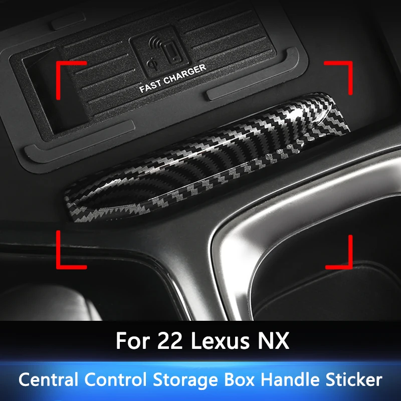 TAJIAN Central Control Storage Box Handle Trims Sticker ABS Protect Cover Fit For Lexus NX260 350h 400h 22-23 Interior Accessory