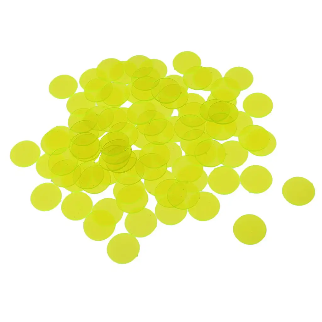 100pcs Bingo Game Accessories Chips Transparent  Markers