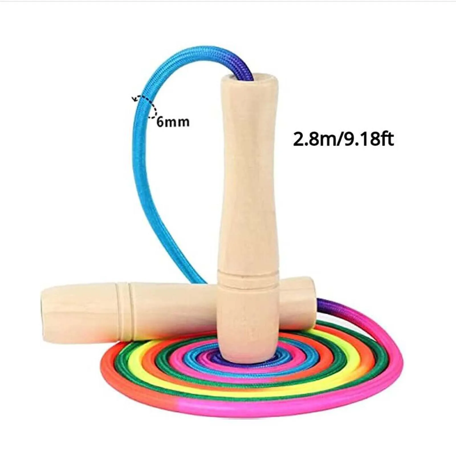 Jump Rope Portable 9.2ft Children Develop Skipping Rope for Home Gym Endurance Training Party Game Exercise Indoor Outdoor