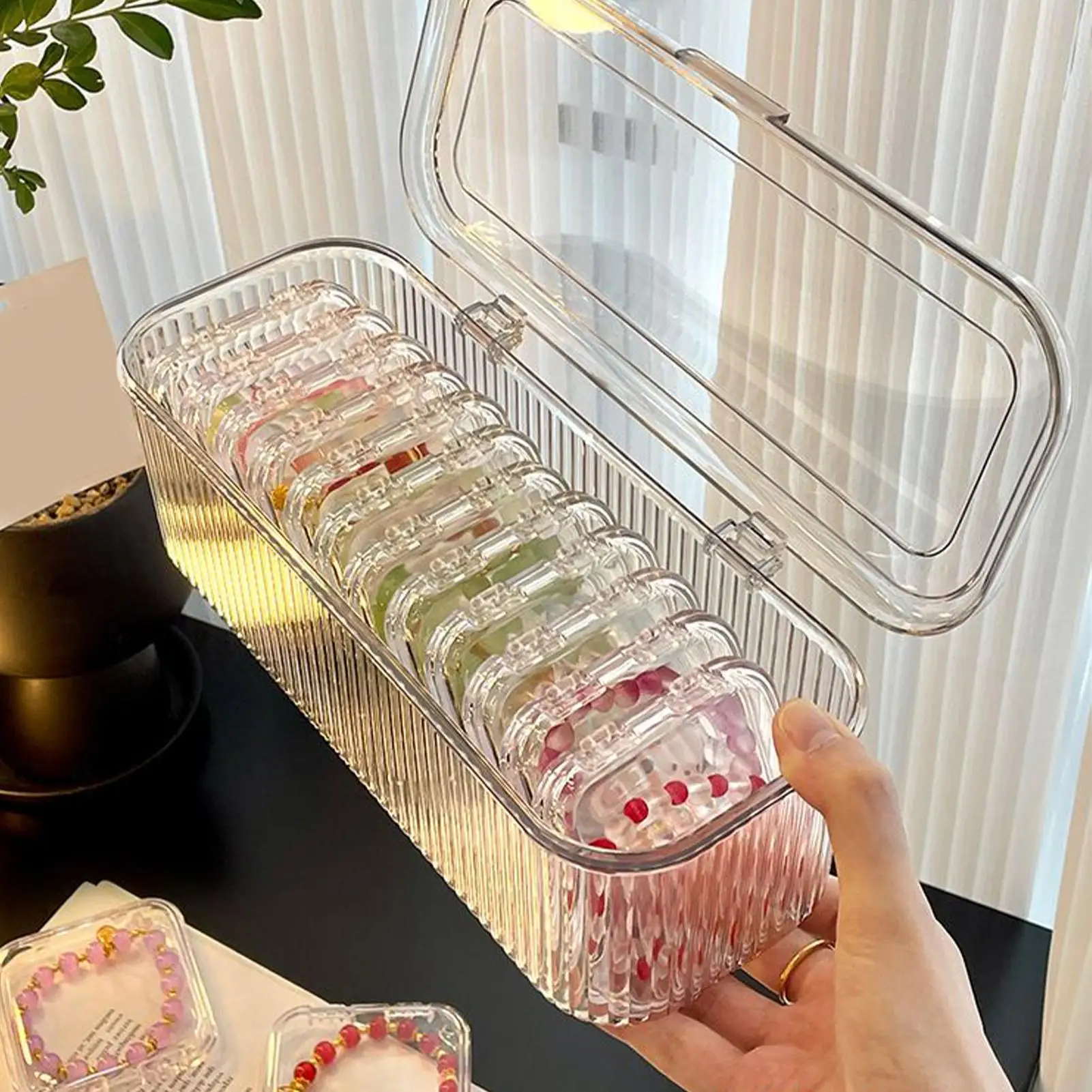 

Nail Case Nail Organizers and Storage Acrylic Dividers Set of 15 Pieces for Women Jewelry Lash Manicure School Bathroom Bedroom