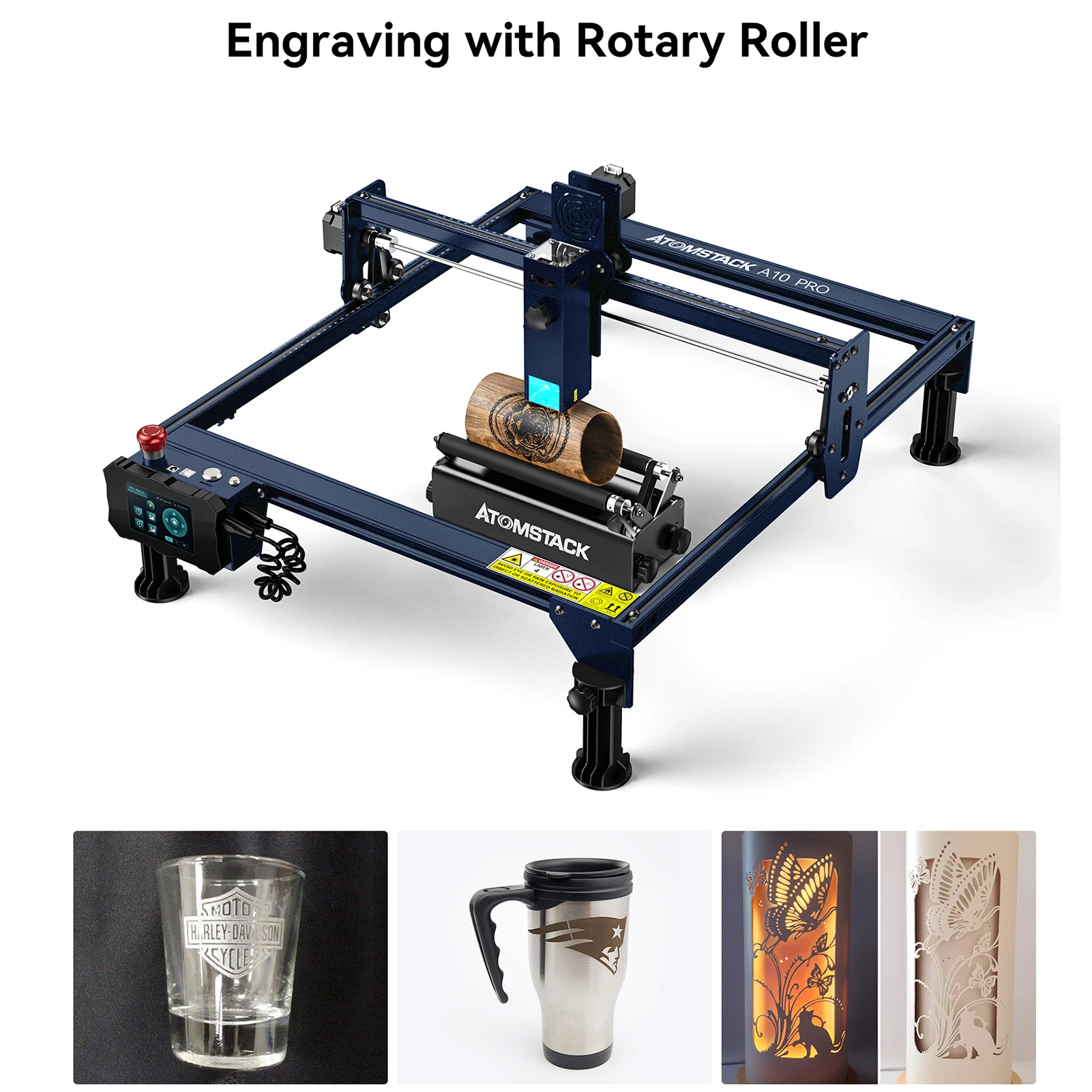 레이저 조각기 절단기 레이저 조각기 절단 10-11W 출력 전력 410x400mm 50W A10 Pro 블루 레이저 조각기