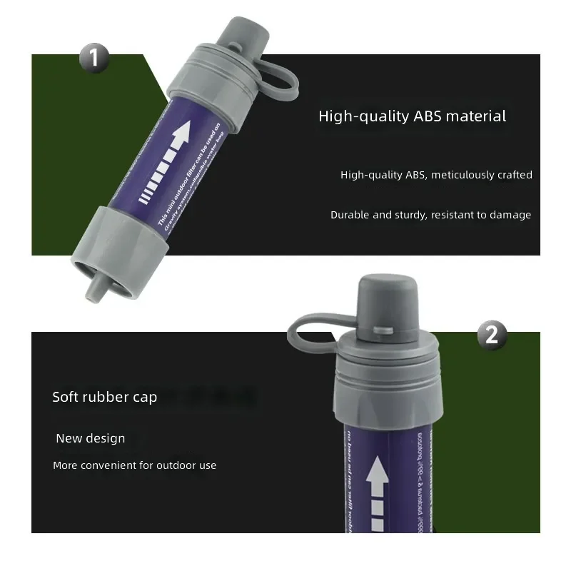 for Outdoor Camping Emergency Disaster Relief Water Purifier Filter Straw Adventure Survival Design Portable and Foldable
