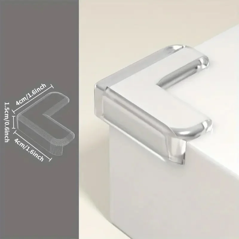 20pcs Transparent PVC Corner Protectors Durable Safety Guards for Power Outlets&Table Edges-Clear Adhesive Corner Guards