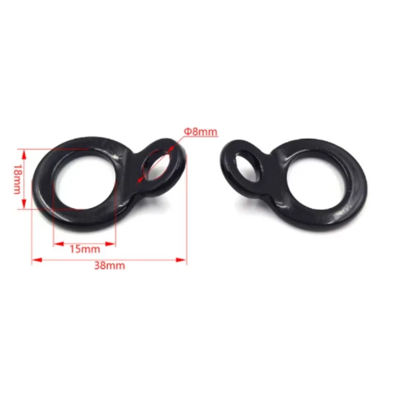 2 Sets Motorcycle Trailer Pull Ring Fastening Strap D-shaped Pull Ring Triangle Hook Car Pull Ring Rope Hook Fixing Rope Buckle