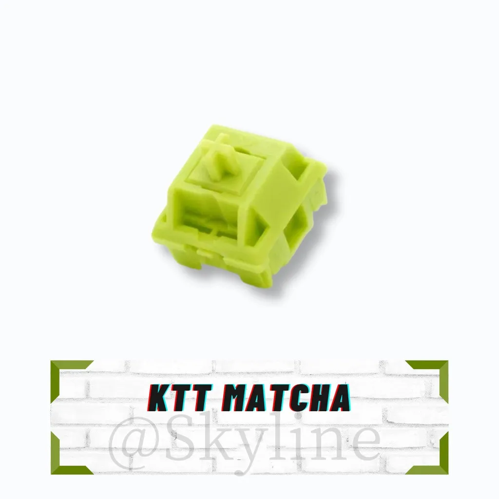 Imagem -02 - Interruptor Original de Ktt Matcha para Conteúdo de Teclado Mecânico Tátil 40g Pinos Casa pc Pom Eixo Placa de Ouro Primavera Gk61 Rk61