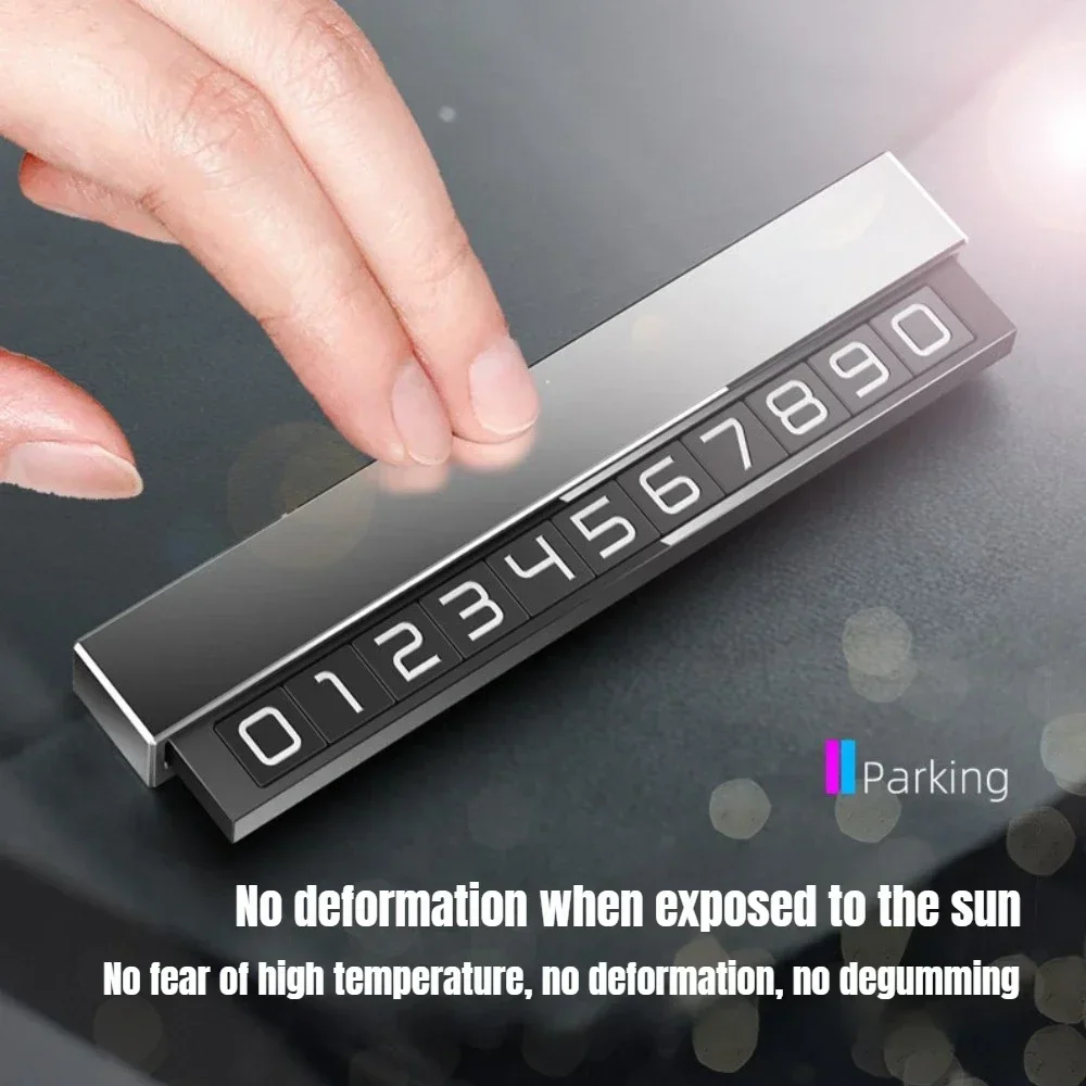 Temporary Parking Card Phone Number Card Plate Telephone Number Car Park Stop Sticker Display Automobile Accessories