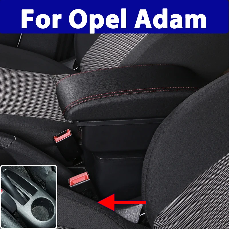 

For Opel Adam Armrest Box For Toyota Yaris Vitz Car Armrest box Central Storage Box with USB Car Accessories