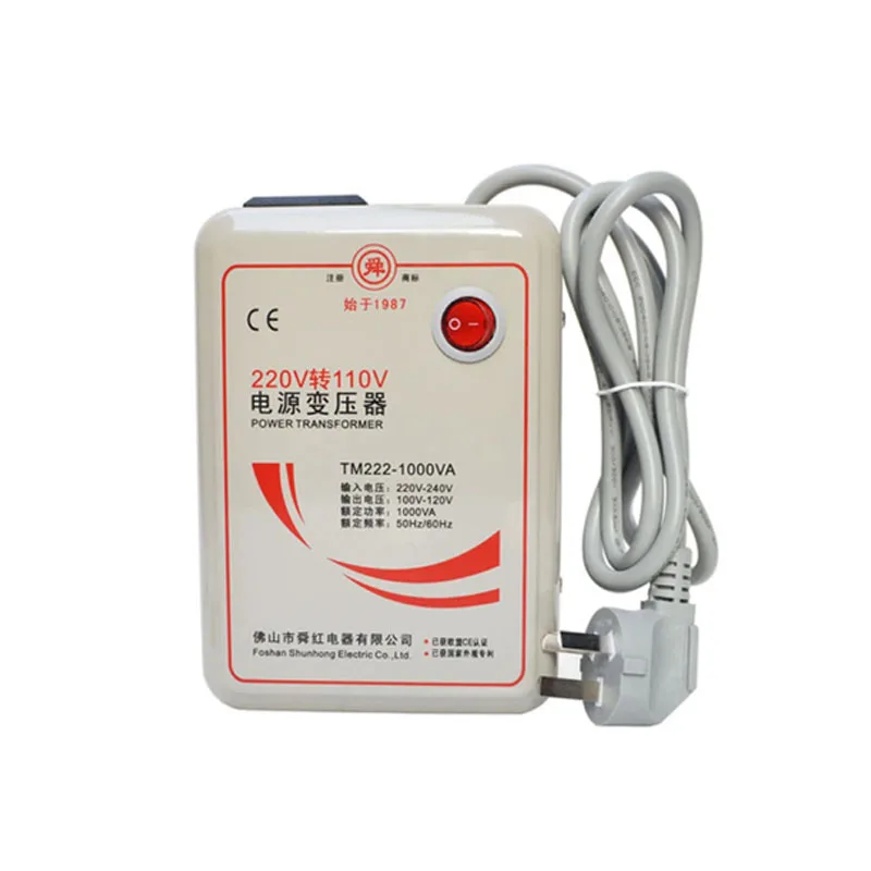 

220–240 В до 110–120 В, 1000 Вт, 1 кВА, понижающий преобразователь напряжения, трансформатор