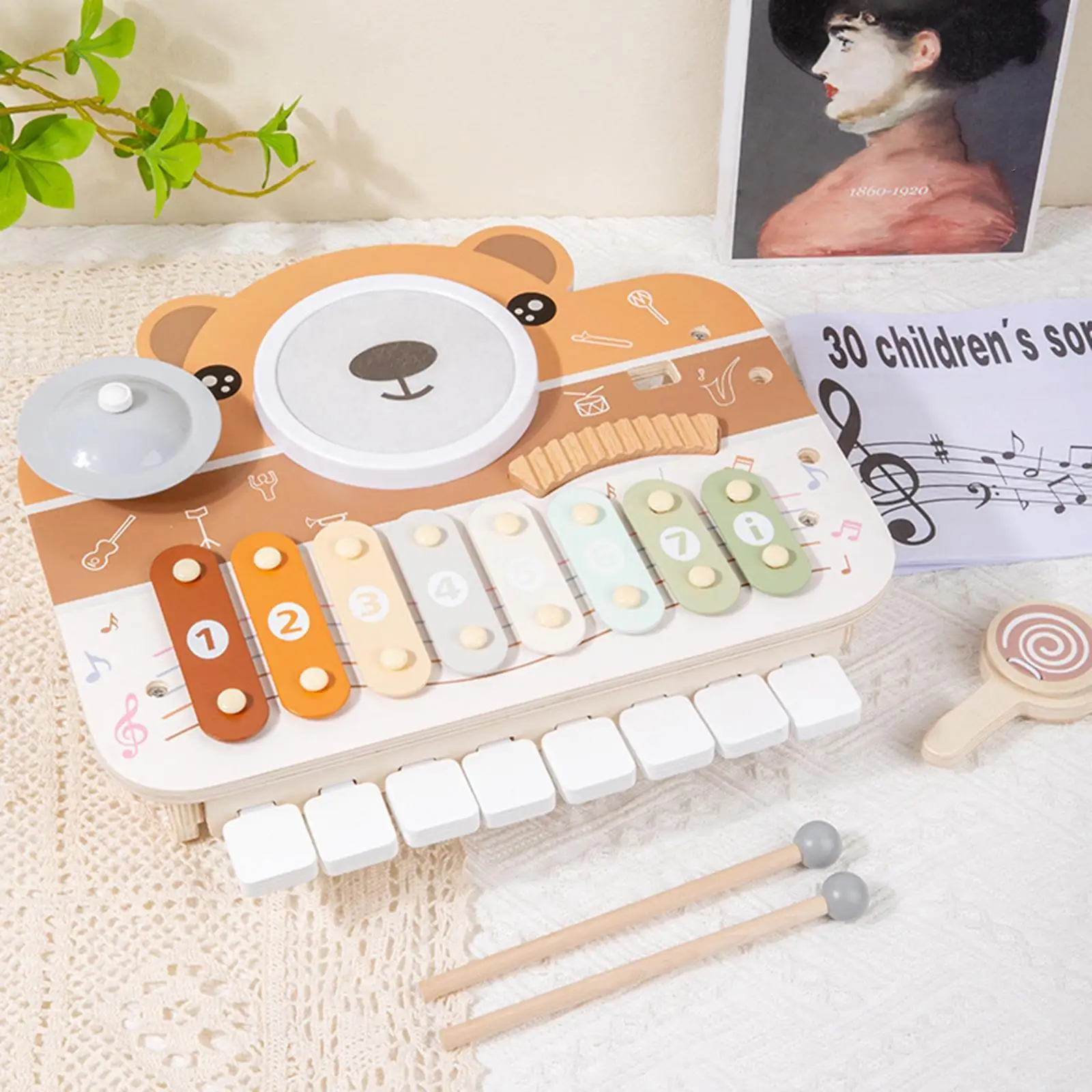 Strumento musicale a percussione per bambini con mazze Giocattolo musicale per bambini per regalo di compleanno Bambini dai 12 mesi in su