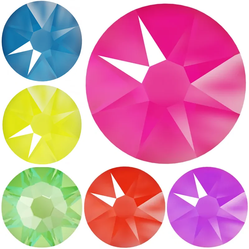 YANRUO 2088NOHF Neon Electric DeLite Rhinestones Non Hotfix Flatback Crystals Gilter Nail Art Odzież Dekoracje Rzemiosło