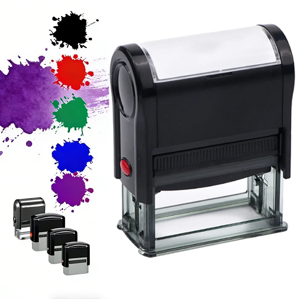 Personalisierter Adress- und Logo-Stempel, Selbstfärbender Stempel mit Anpassbarem Text, Gummi-Stempel 2026 Neu