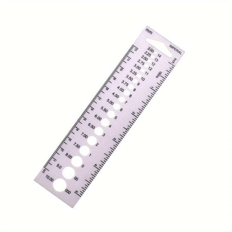 1pc Knitting Needle Gauge Ruler Knitting Crochet Needle Size Checker Measurement Tool for Knitting Weaving Crafts view 5
