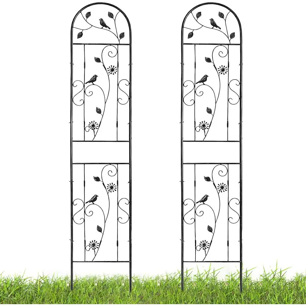 2-Pack Metal Garden Trellis for Climbing Plants, Outdoor Decorative Arch, Suitable for Patio, Garden, Lawn, Yard, Backyard, Wall