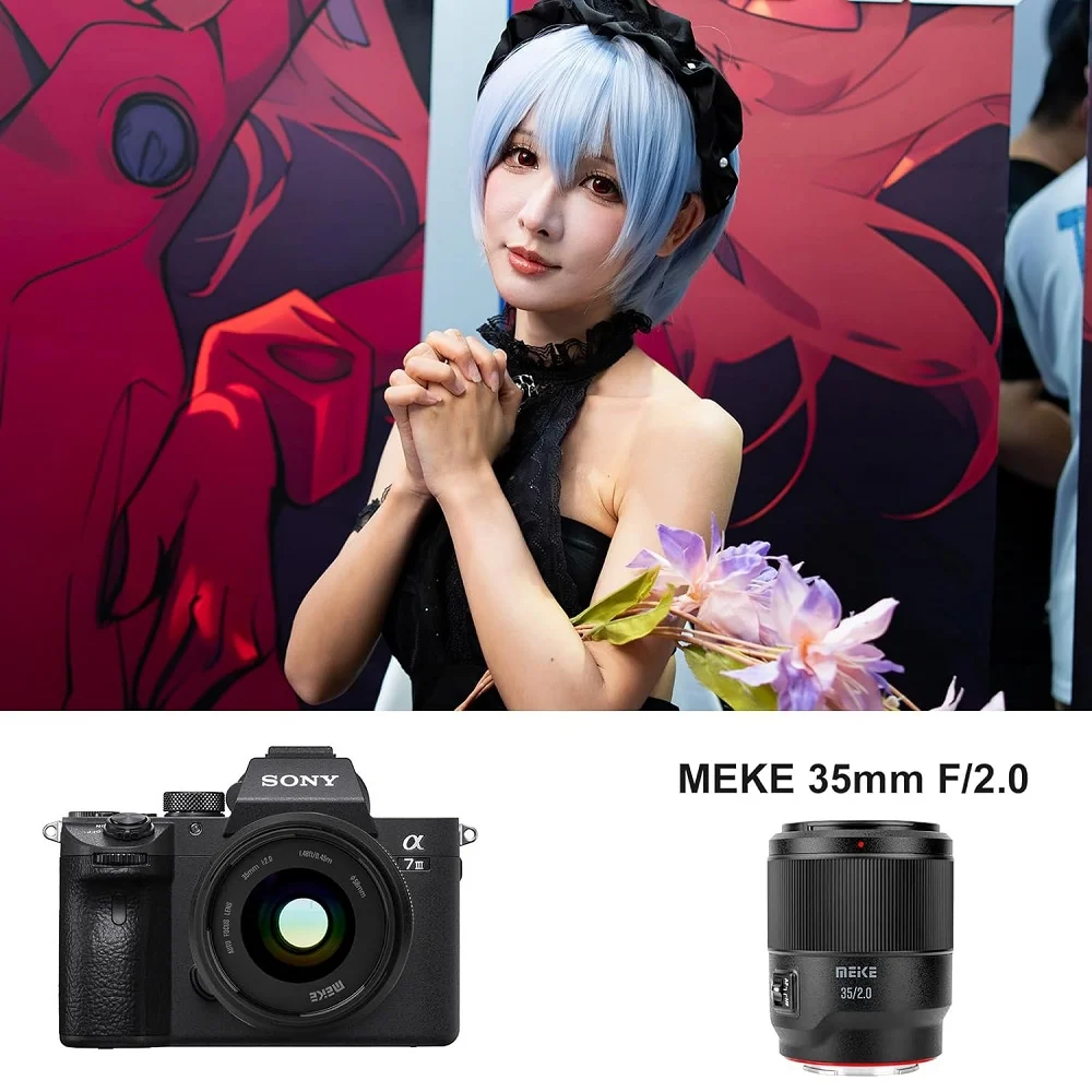 Meike 35mm F2.0 Full Format STM Large Aperture Auto Focus Portrait Lens for Sony E Mount /Nikon Z /Panasonic Lumix Leica L-Mount