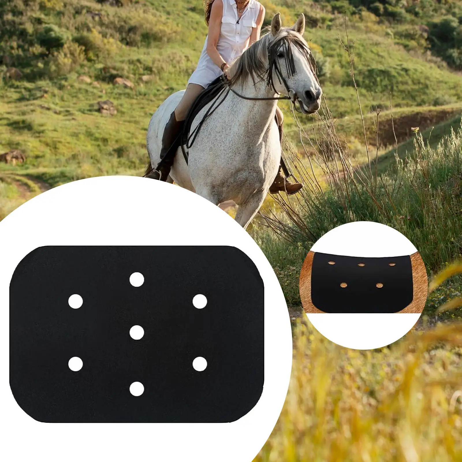 Felt Equine Saddle Pad Shock Absorption Breathable Saddle Seat Cushion Bareback Pad for Equestrian Equipment Accessory Schooling