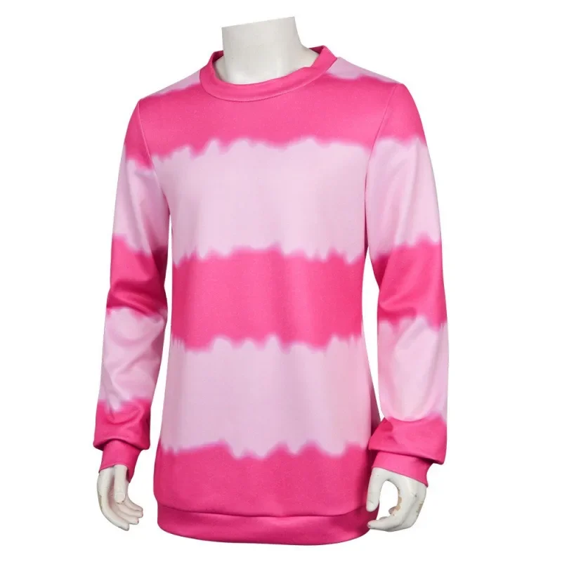 

Demon Hunters Saja Baby Cosplay Costume Kpop Boy Idol Pink Striped Hoodie Set,Anime Group Halloween Party Casual Roleplay Outfit