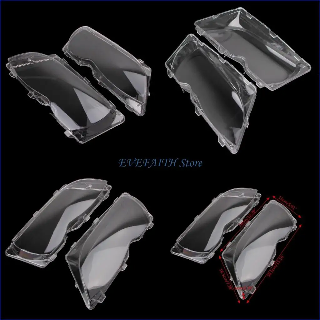 

124B 2Pcs Auto Front Light Cover Headlight for Shell Lampshade for E46 4 D