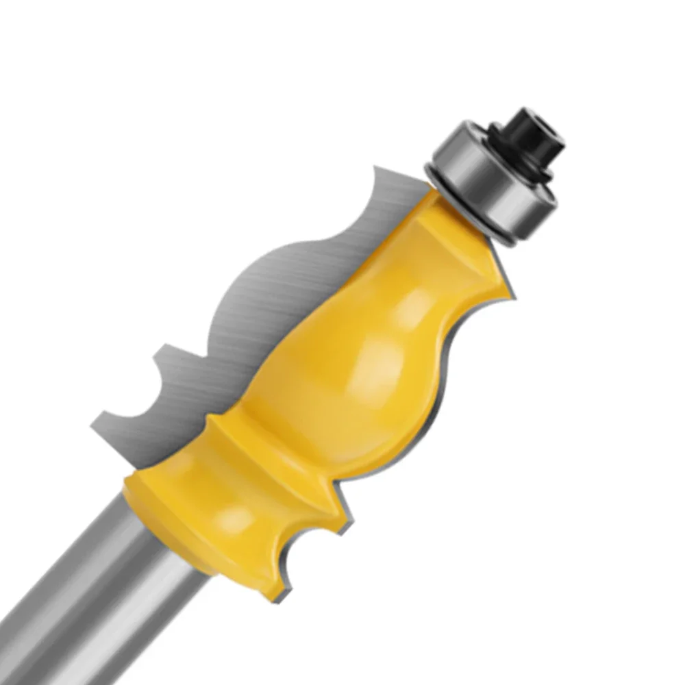 LAVIE 1 Stück 1/2" 12mm Schaft 2-Schneiden Holzfräser, Hartmetallbestückter Kantenfräser für Möbel- und Schrankprofile MC03090 – Detail 4