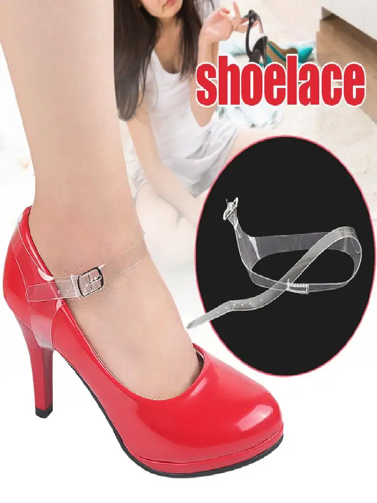 Chaussures talons sangle instantanée 1 paire femmes sangles de chaussures transparentes talons hauts accessoires de lacet sangle instantanée femmes 1 paire