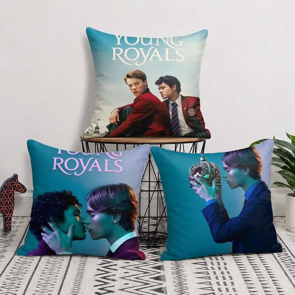 Movie TV Y-Young R-Royals Cushion Cover Wrinkle-Resistant Short Plush Pillow Case Breathable Machine-Washable