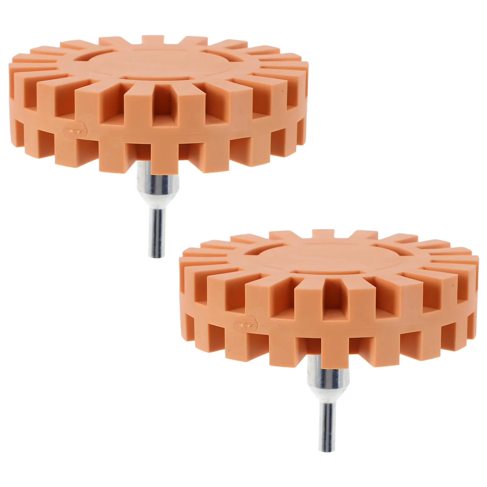 2Pcs Serrated Eraser Wheel for Power Drill Adhesive Removal Car Vinyl Stripe Erasing Motorcycle Decal Cleaning Rv Graphics Tape
