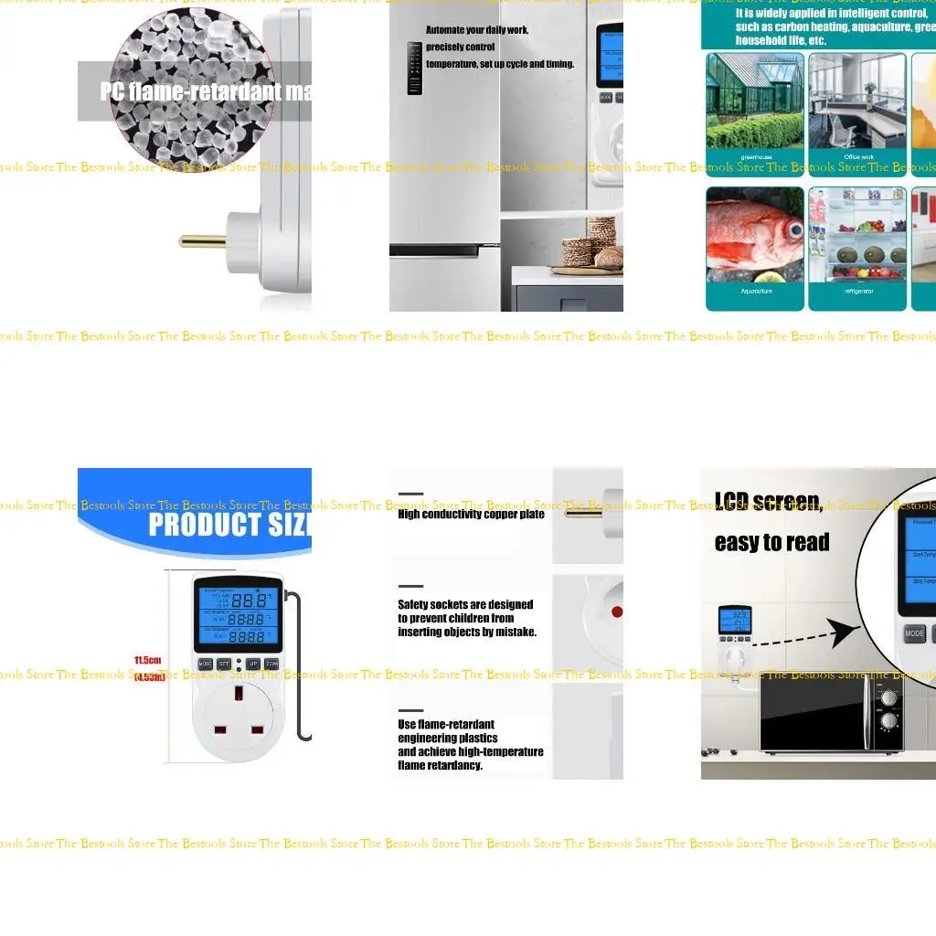 

12pf Thermostat Outlet Sbul для точного управления температурой с дисплеем с подсветкой